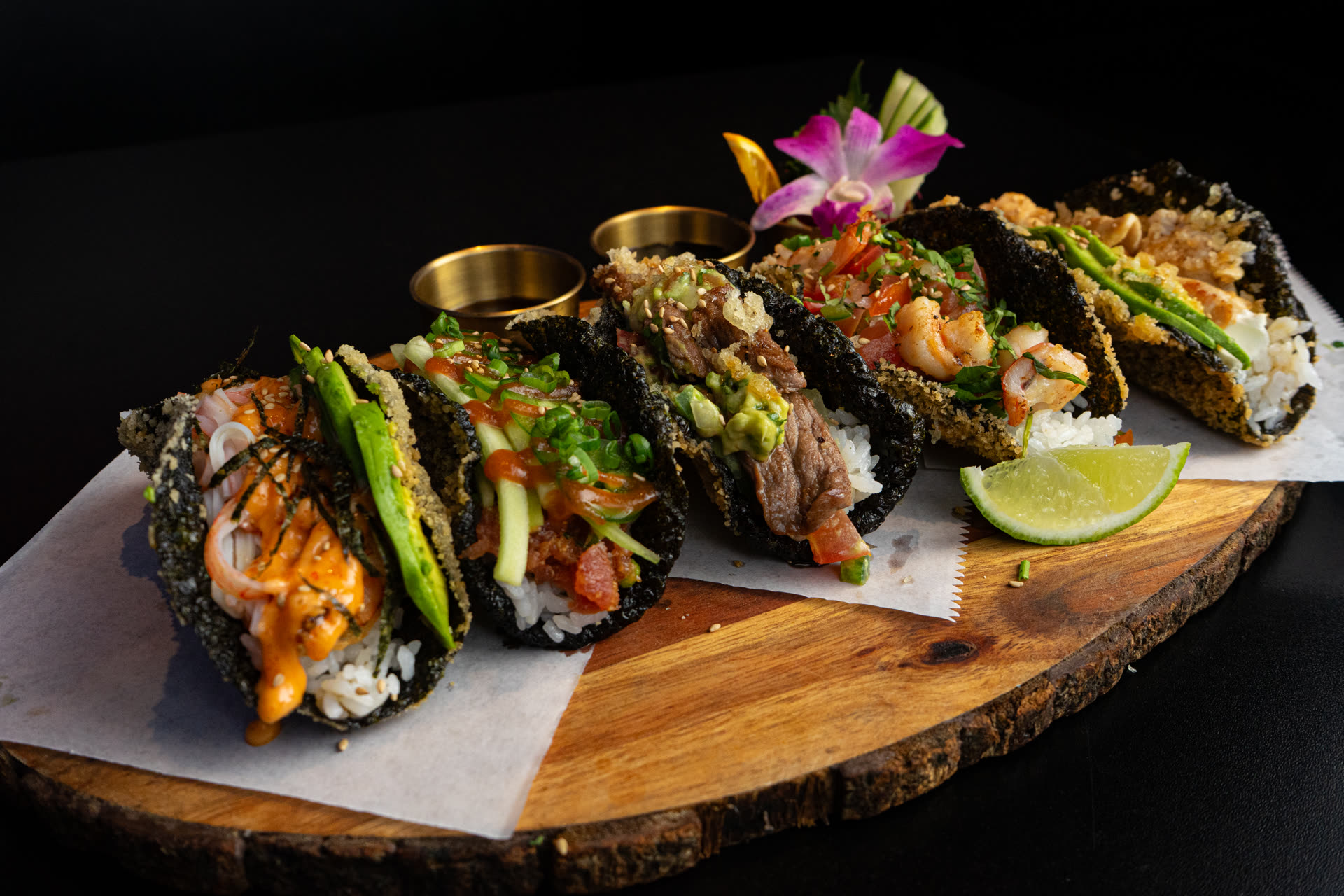 Sushi Tacos at Deer Park Sushi